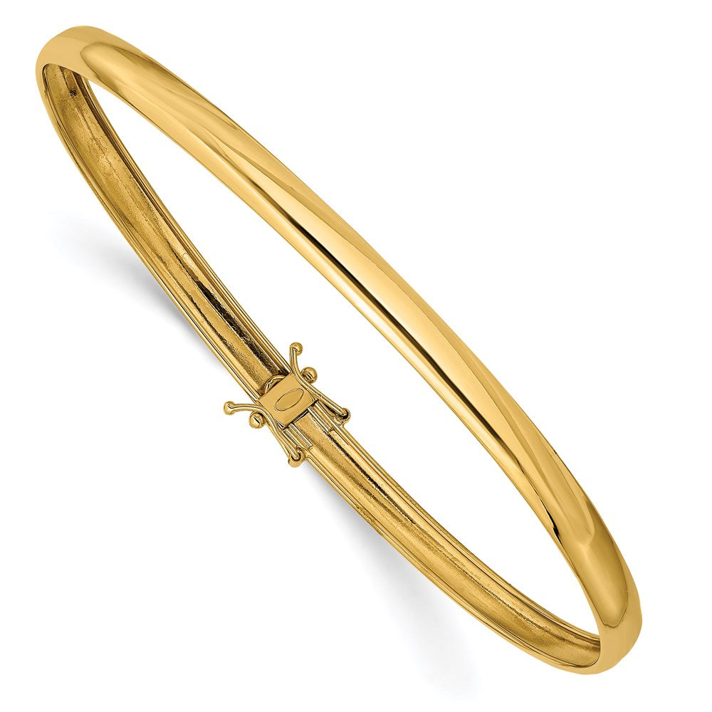 14K Yellow Gold Polished Flexible Bangle 8.25 inches