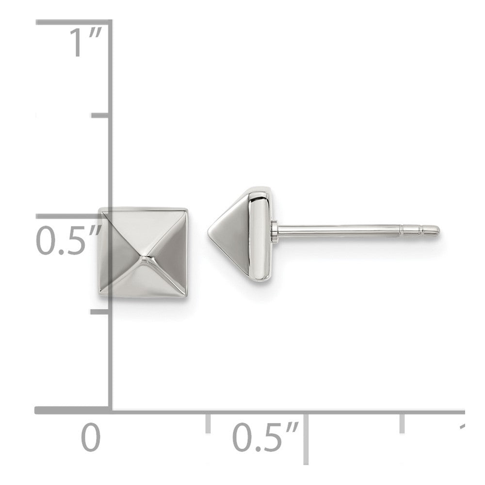 Stainless Steel Polished 6mm Stud Post Earrings