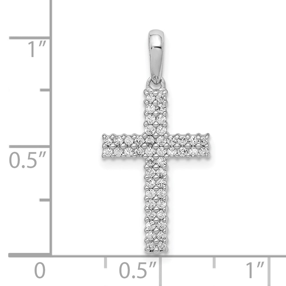 10K White Gold 1/4ct. Diamond Cross Pendant