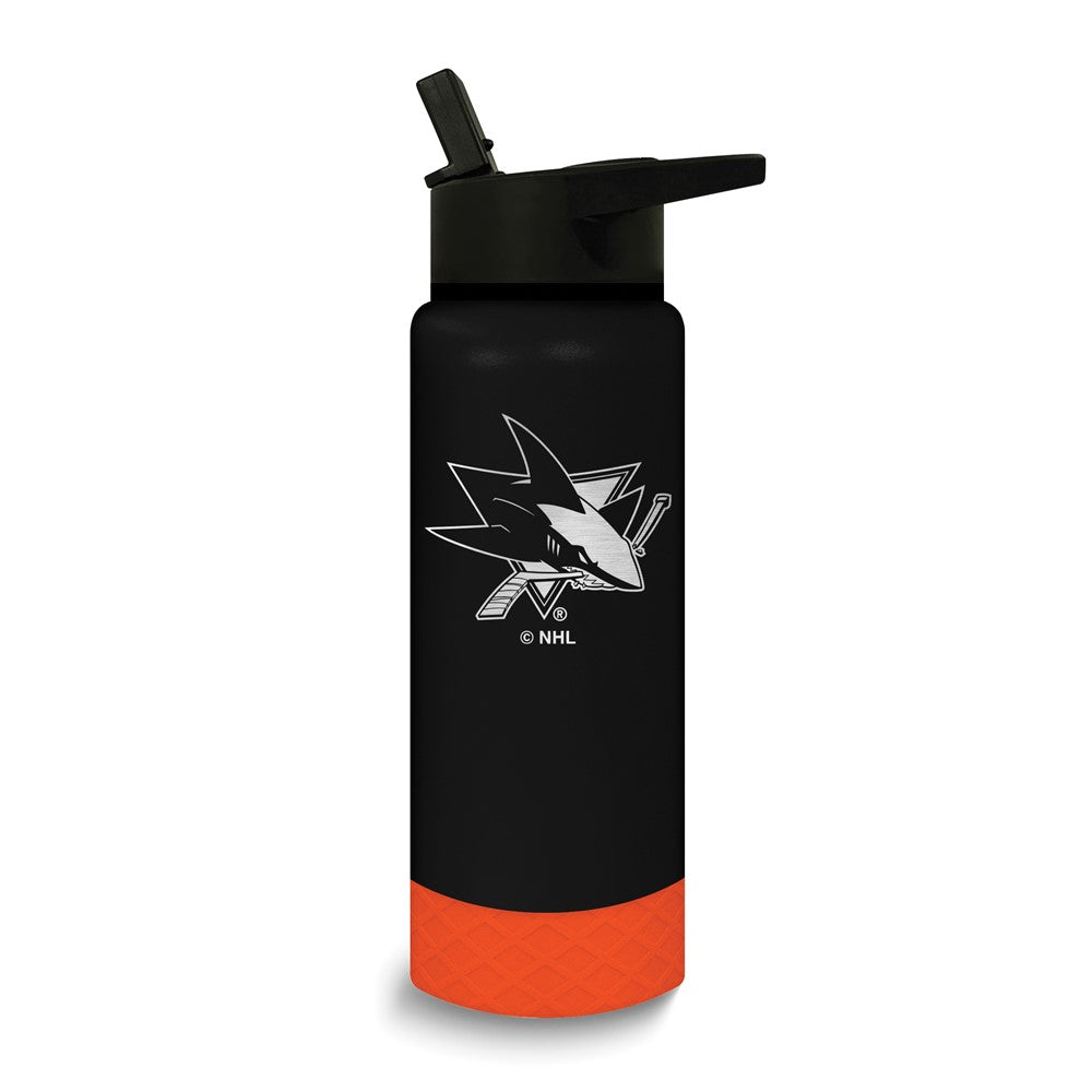 NHL San Jose Sharks Stainless Steel Silicone Grip 24 oz. Water Bottle