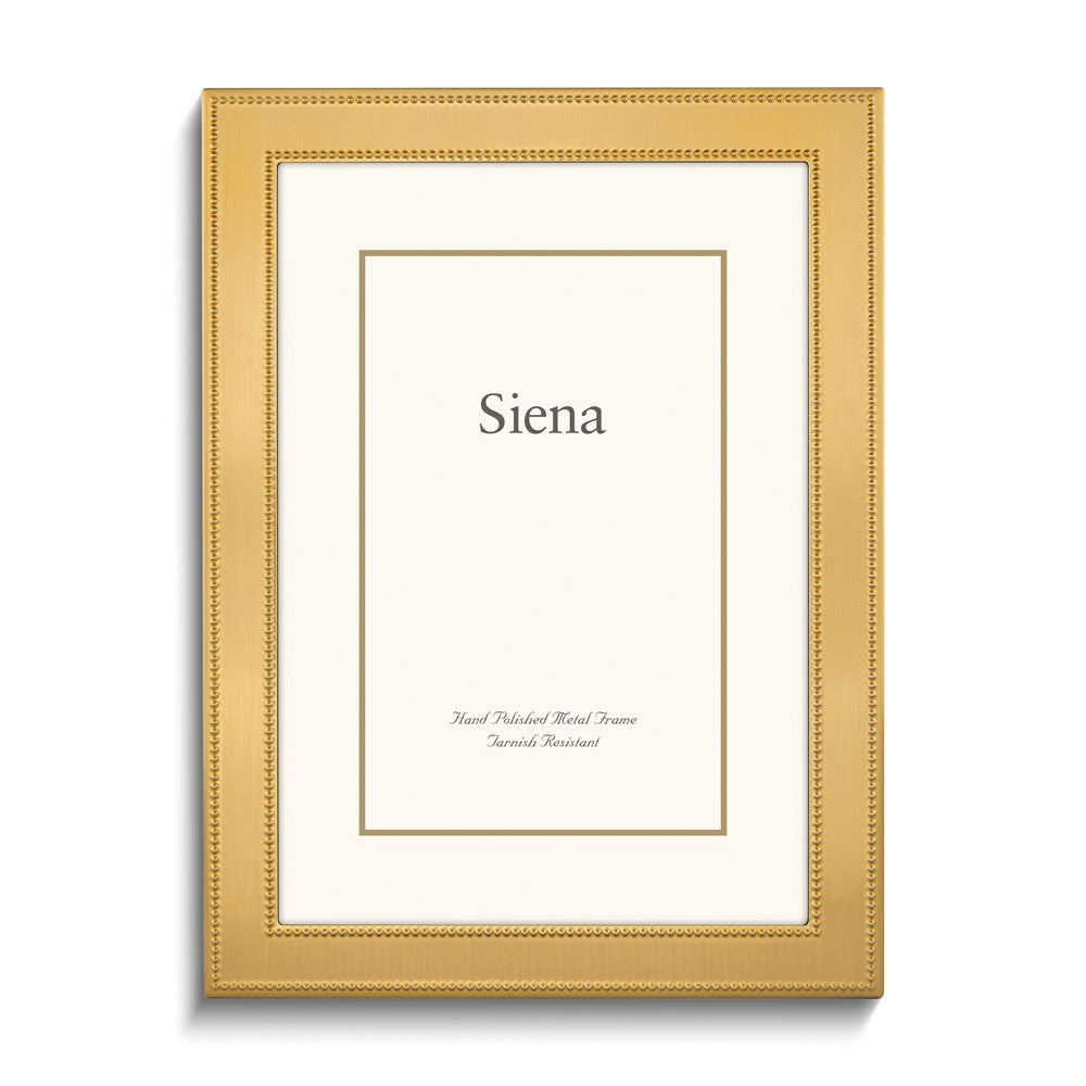 Gold-tone Double Beaded 4x6 Photo Frame