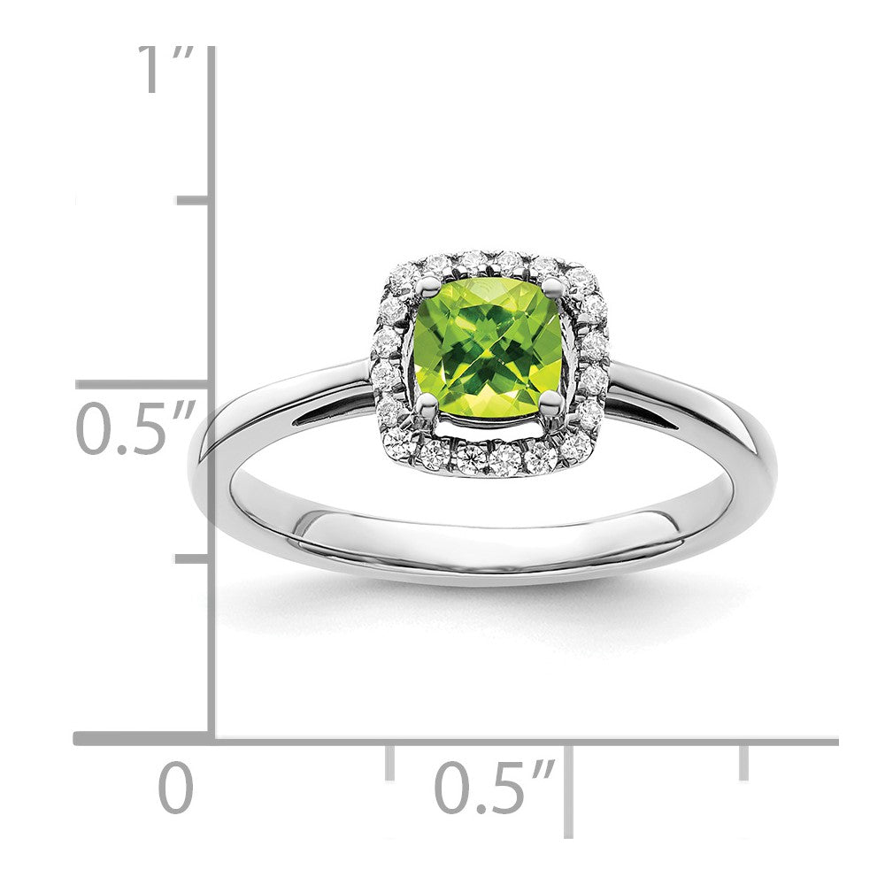 SS ANT Peridot and Diamond Ring
