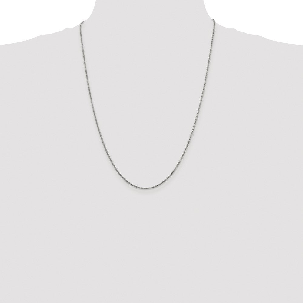 Sterling Silver Rhodium-plated 1.2mm Snake Chain