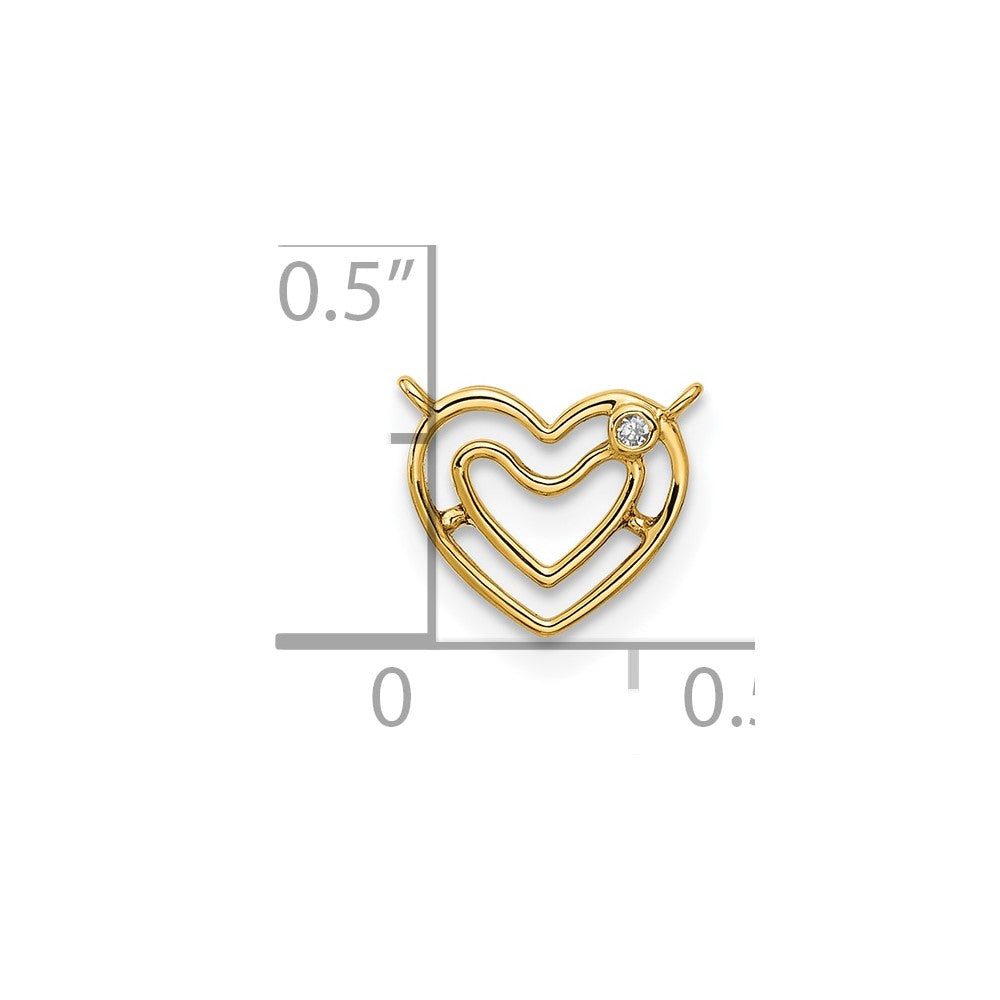 Stella & Dot 10ky Diamond Heart Charm Element