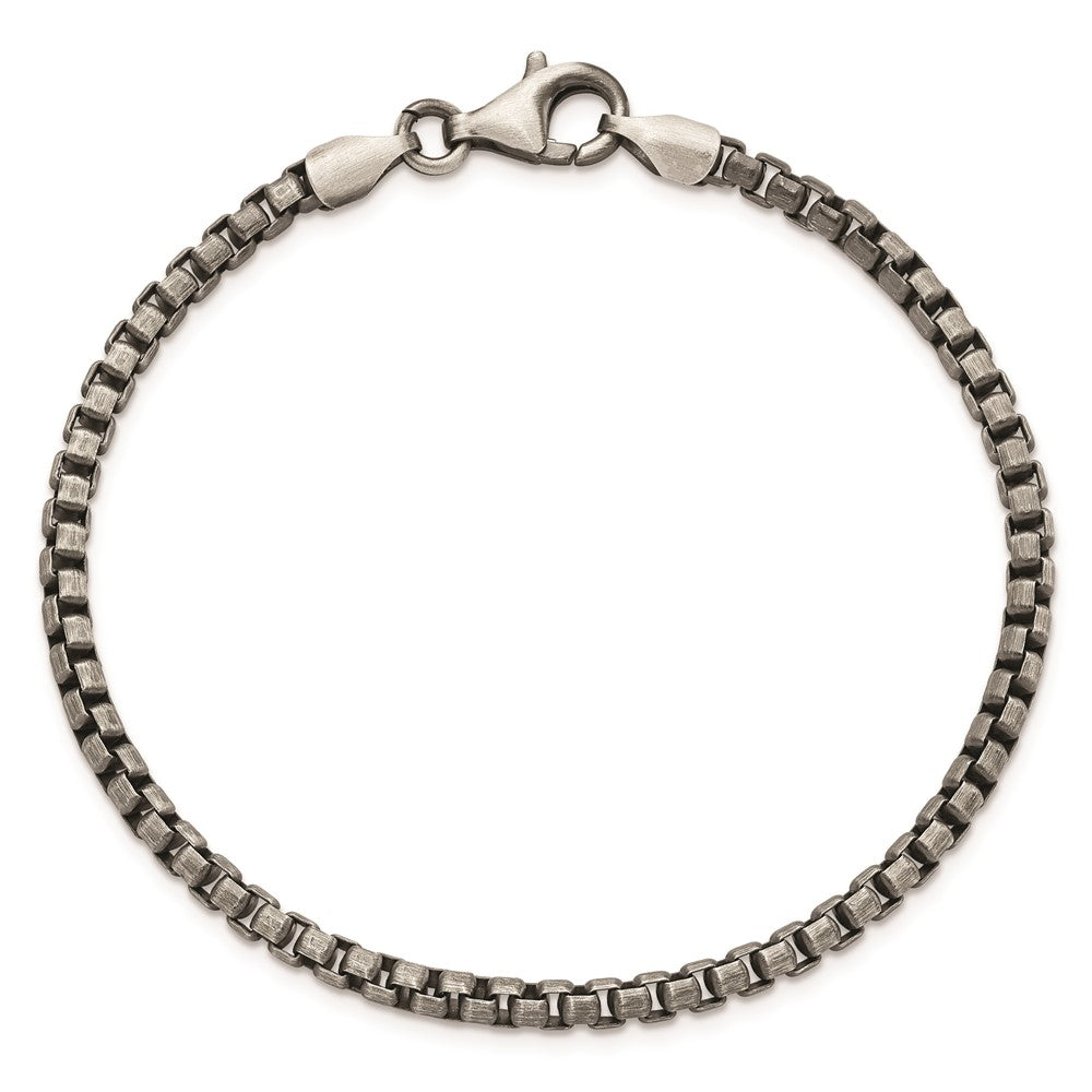 Sterling Silver Antiqued Brushed Bracelet 8 inches