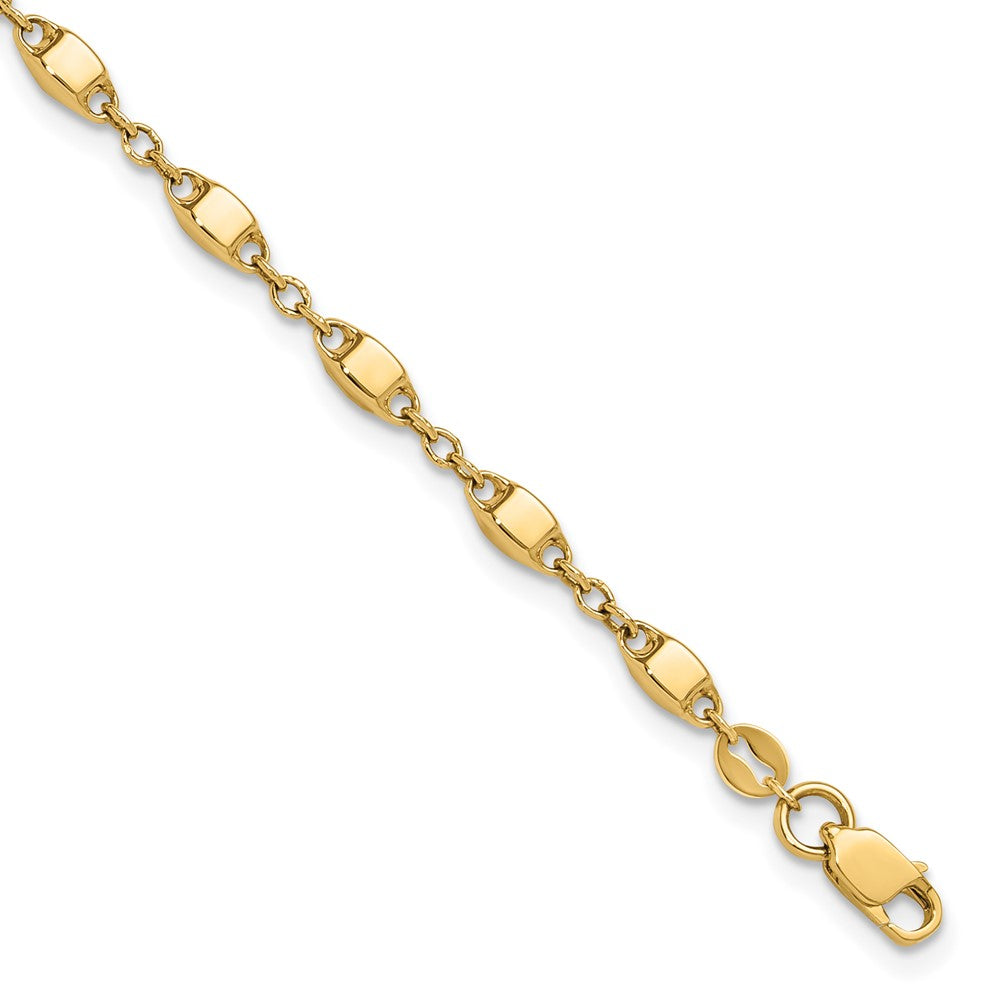 14K Polished Fancy Link Bracelet 7.5 inches
