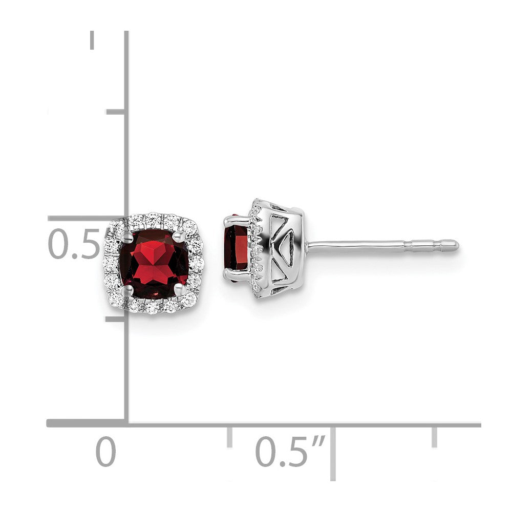 SS ANT Garnet and Diamond Earring