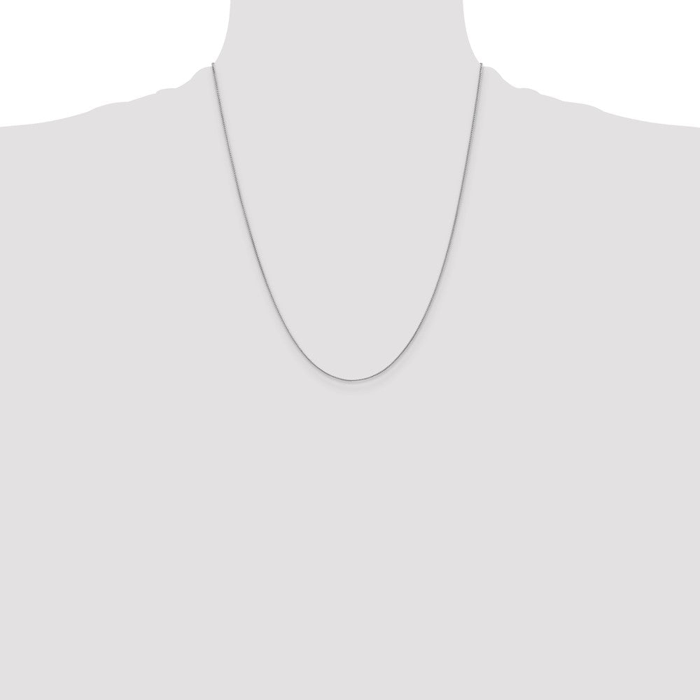 14k WG .85mm Spiga with Spring Ring Clasp Chain