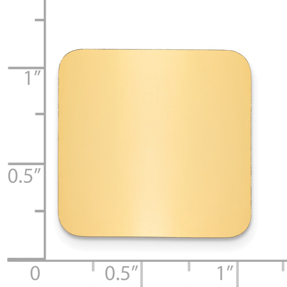 1 x 1 Square Polished Brass Plates-Set of 6
