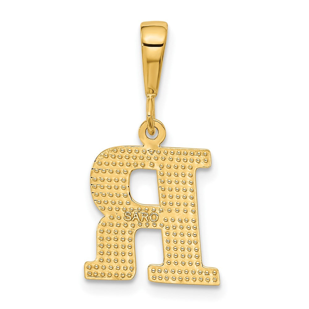 10KY Initial R Pendant