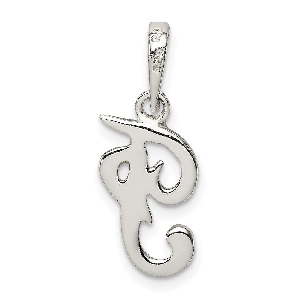 Sterling Silver Letter F Initial Pendant