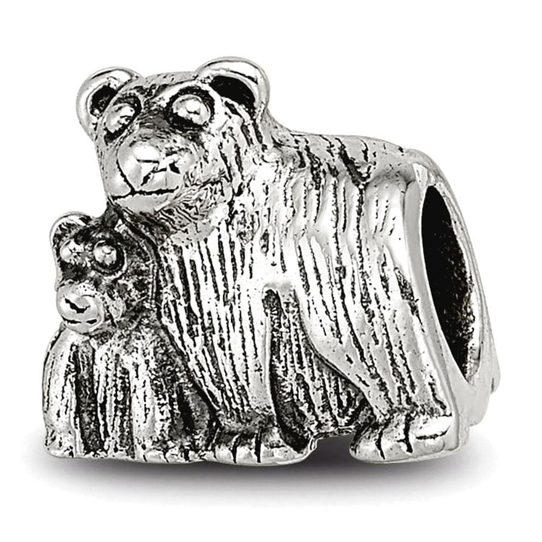 Sterling Silver Reflections Mama & Baby Bear Bead