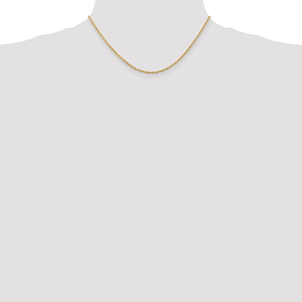 14k 2.00mm Diamond-Cut Lightweight Rope Chain