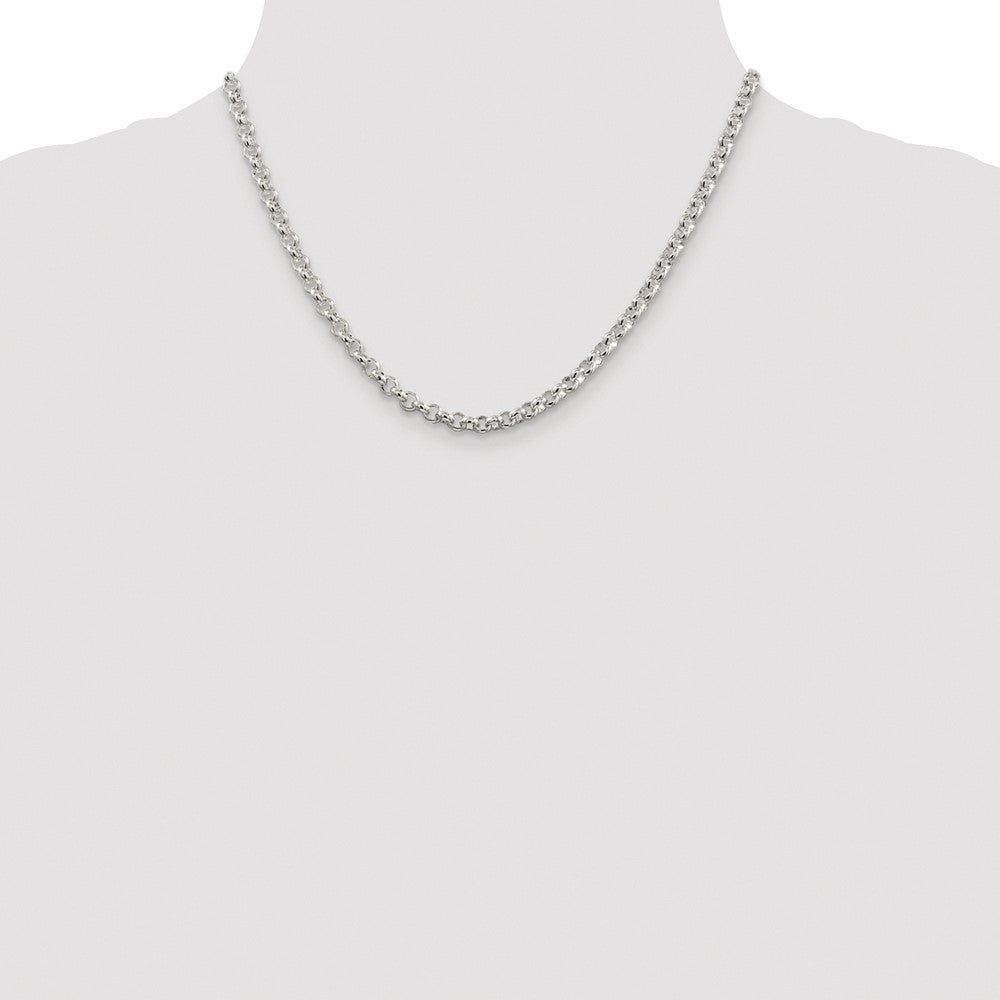 Sterling Silver Rhodium-plated 4.6mm Rolo Chain