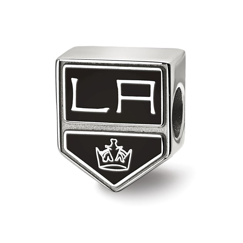 Sterling Silver NHL Los Angeles Kings Enamel Bead Charm