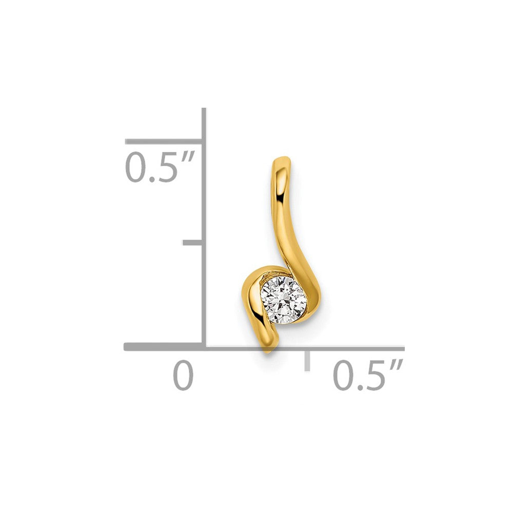 14k 1/10 carat Lab Grown Diamond VS/SI+ G+ Complete Fashion Pendant