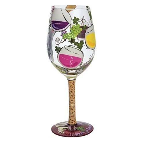 Enesco Wine Glass, My Therapy, 9"