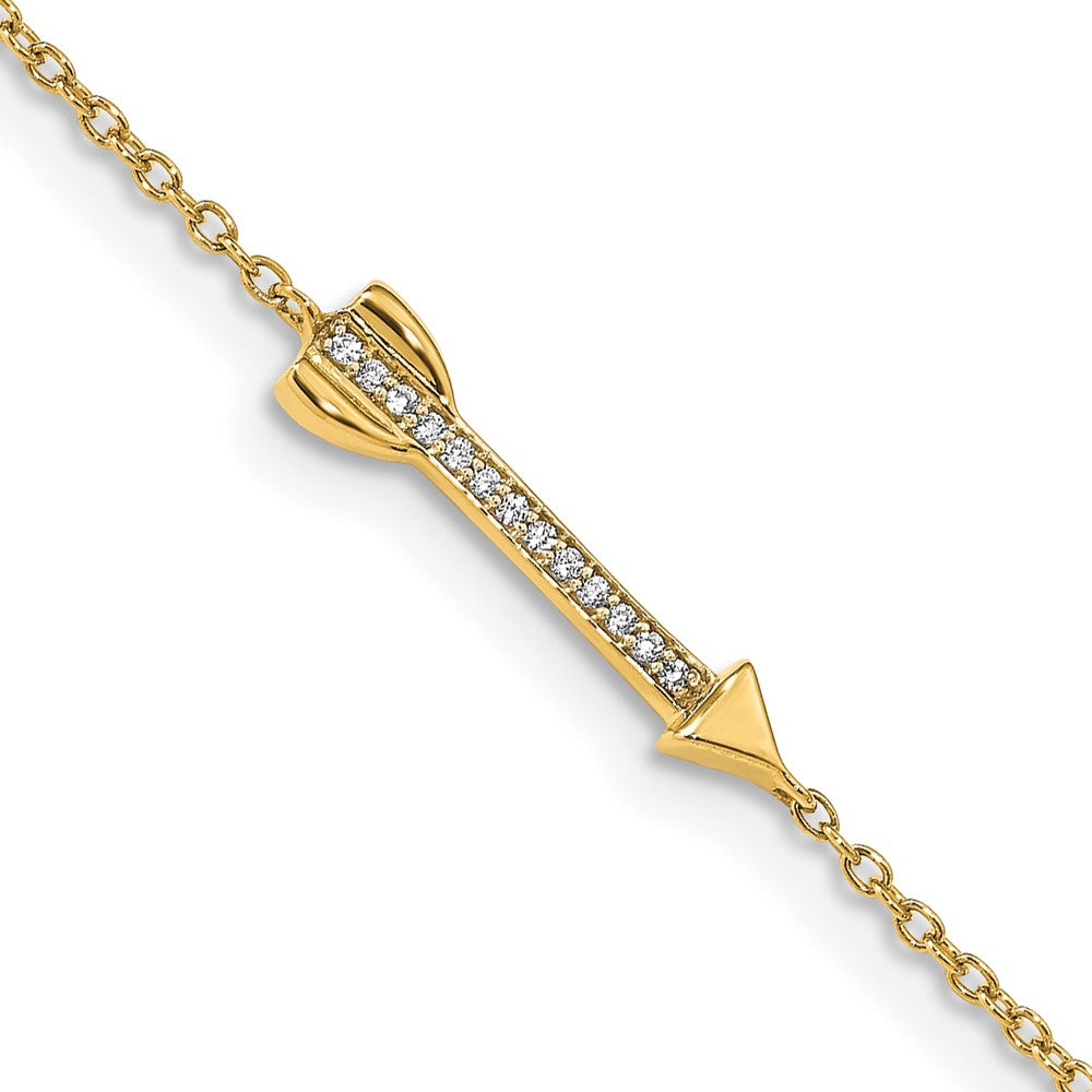 14k Diamond Arrow Bracelet 7 inches