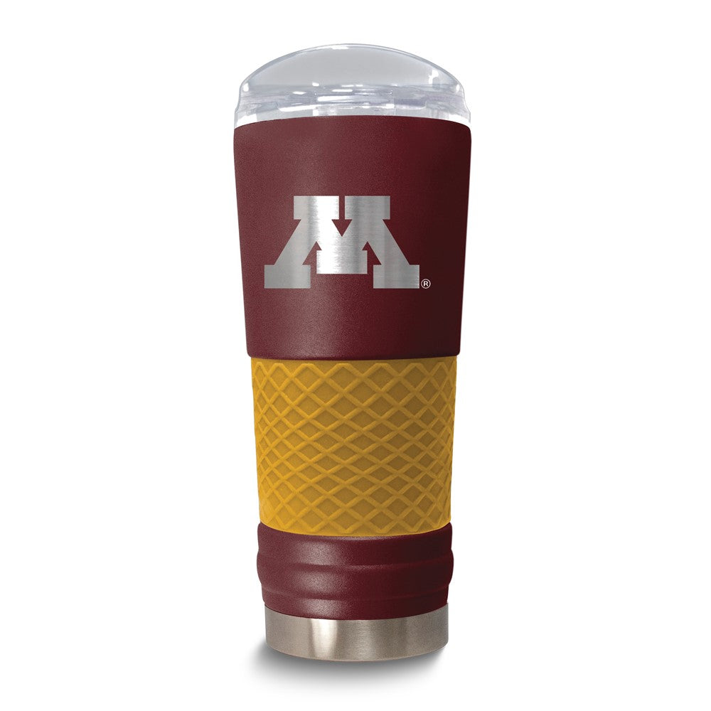Collegiate University of Minnesota Stainless Steel Silicone Grip 24 oz. Draft Tumbler with Lid