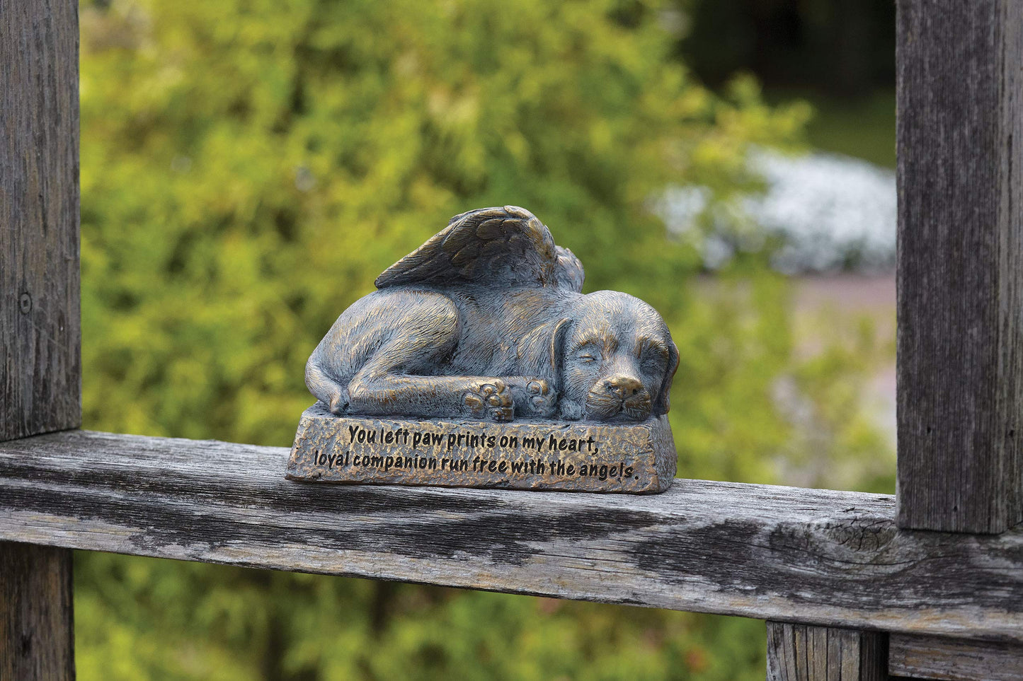 Home & Garden Dog With Wings Polyresin Bereavement Statue Pet 12878