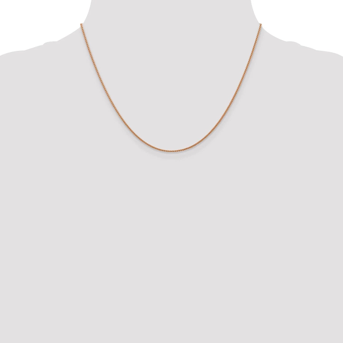 14K Rose Gold 1.0mm Spiga Chain