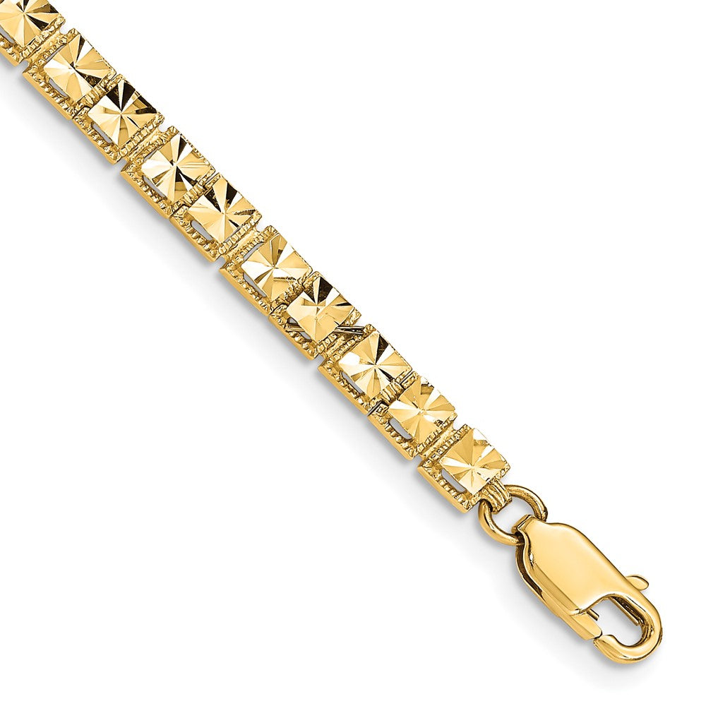 14K Diamond-Cut Bracelet 7.5 inches