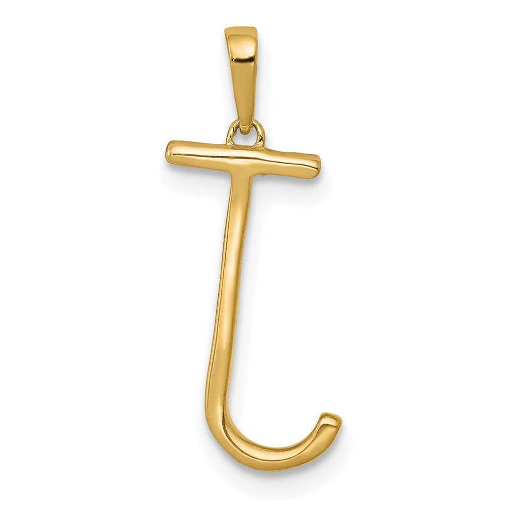 14K Diamond Letter J Initial Pendant