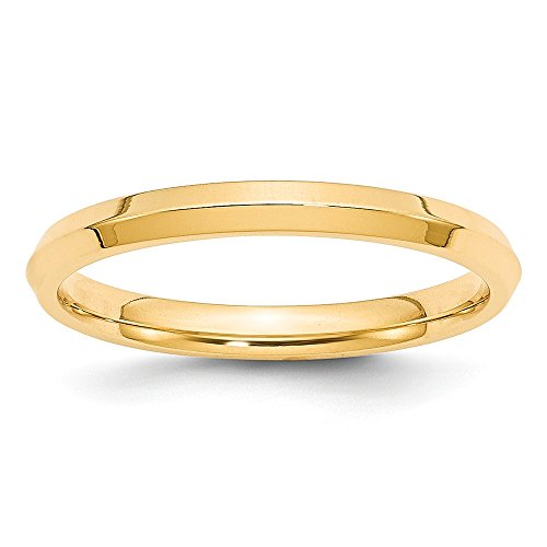Primal Gold 14 Karat Yellow Gold 2.5mm Knife Edge Comfort Fit Band