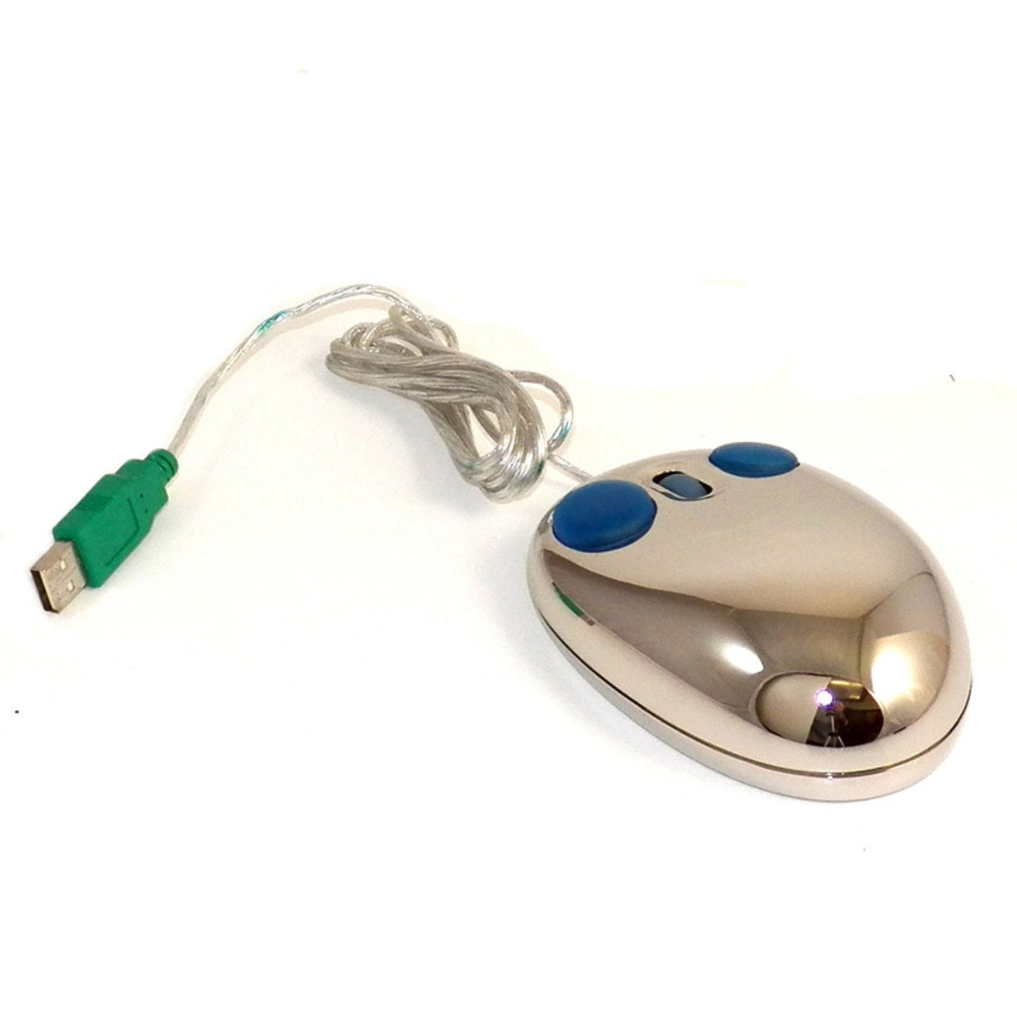 Bey-Berk International D194 Chrome Plated Computer Mouse with Scroll Wheel & USB Connector