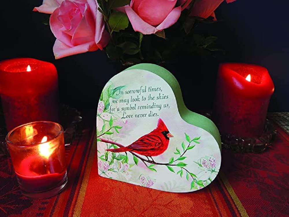 CA Gift Tabletop Heart Block - Cardinal