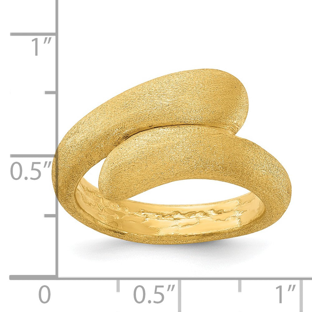 Sterling Silver Gold-tone Satin Size 9 Ring