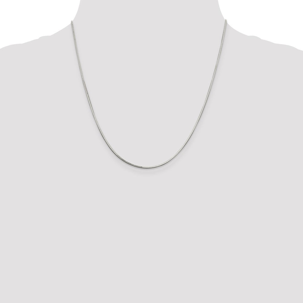 Sterling Silver 1mm Square Snake Chain 20 Inches