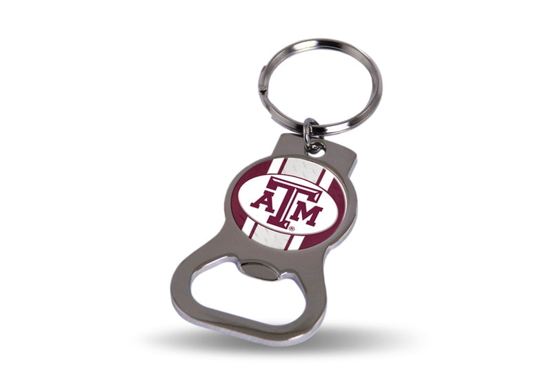 NCAA Texas A&M Silver-tone Bottle Opener Key Ring by Rico Industries Q-GC6413