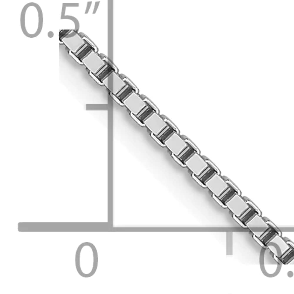 14K White Gold 1.2mm Box Chain
