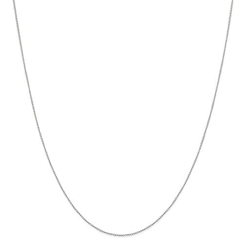 10k White Gold .42mm Carded Curb Chain