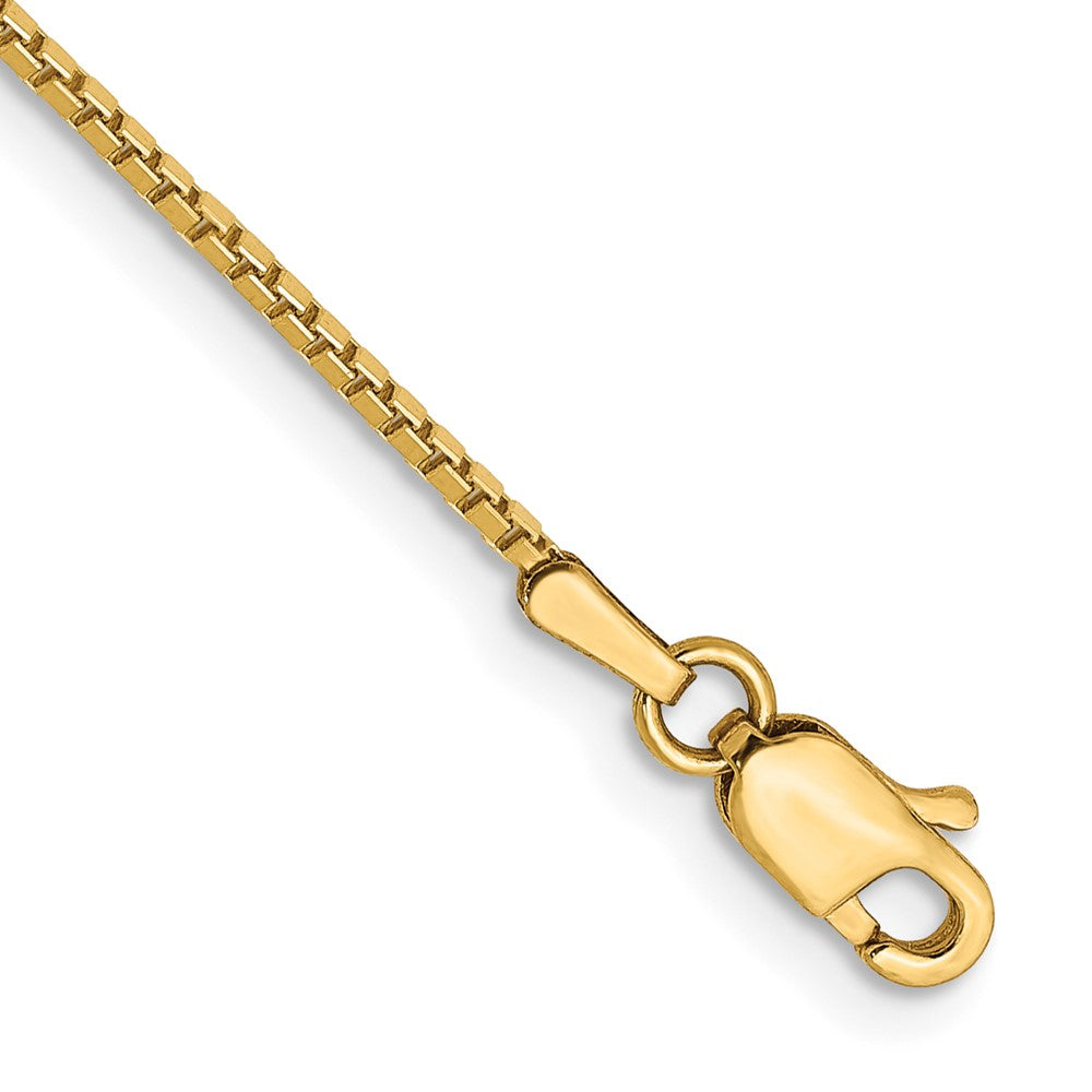 14K 7 inch 1.05mm Box with Lobster Clasp Bracelet 7 inches