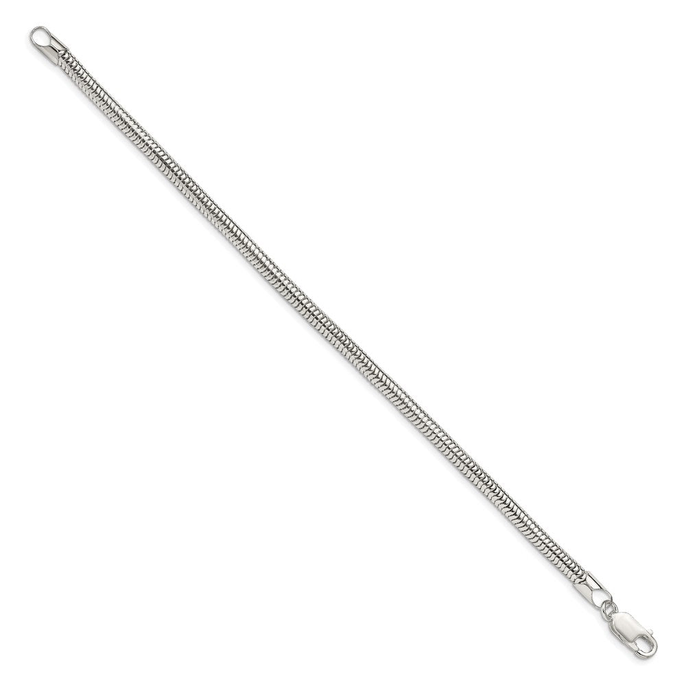 Sterling Silver 4mm Round Snake Chain 7 inches