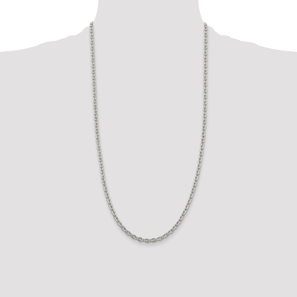 Sterling Silver 4.5mm Cable Chain 28 Inches