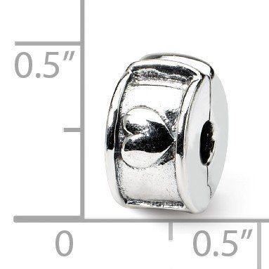 Sterling Silver Reflections Hinged Heart Clip Bead