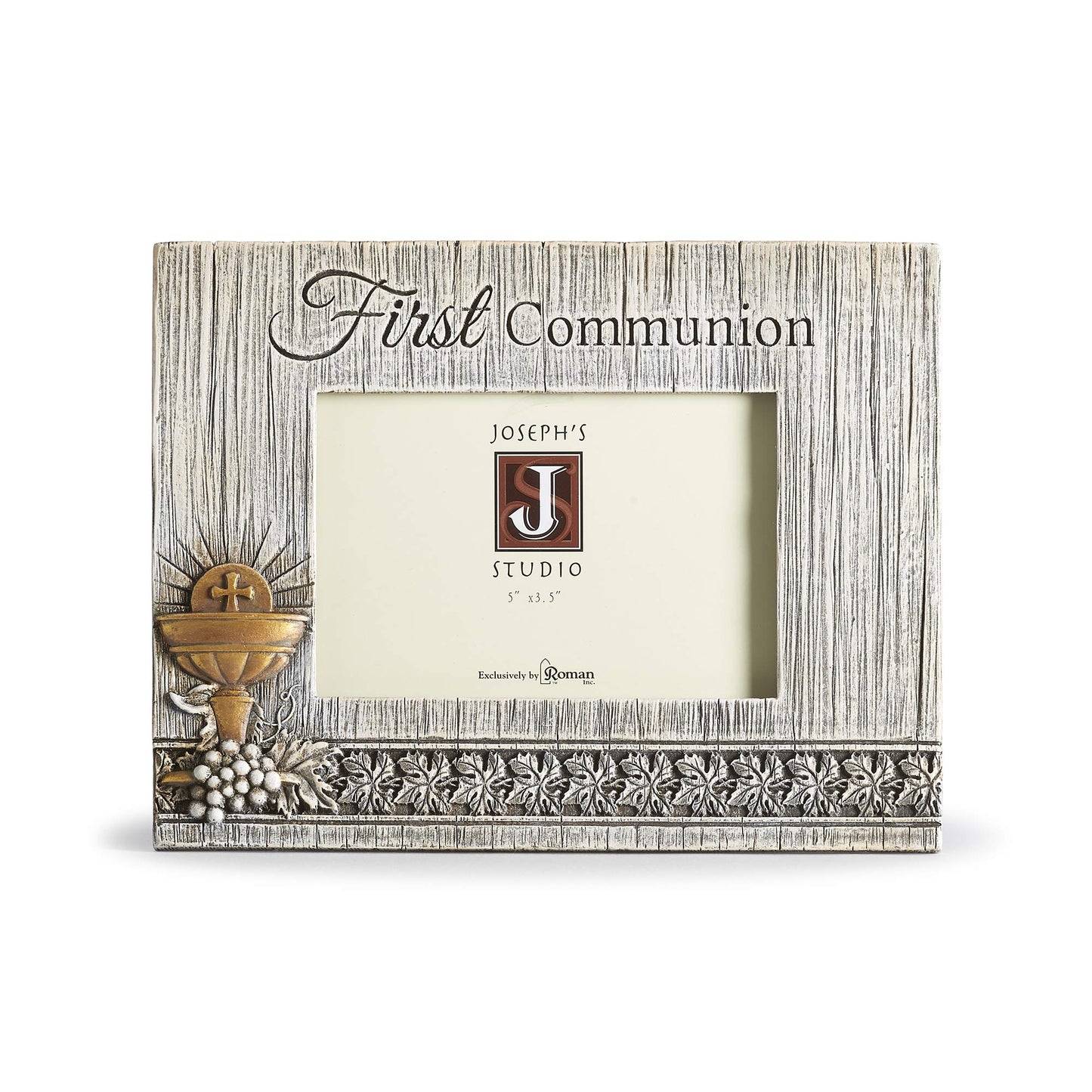 Roman 602061 Joseph Studio Distressed Communion Frame, 6-inch Height, Resin