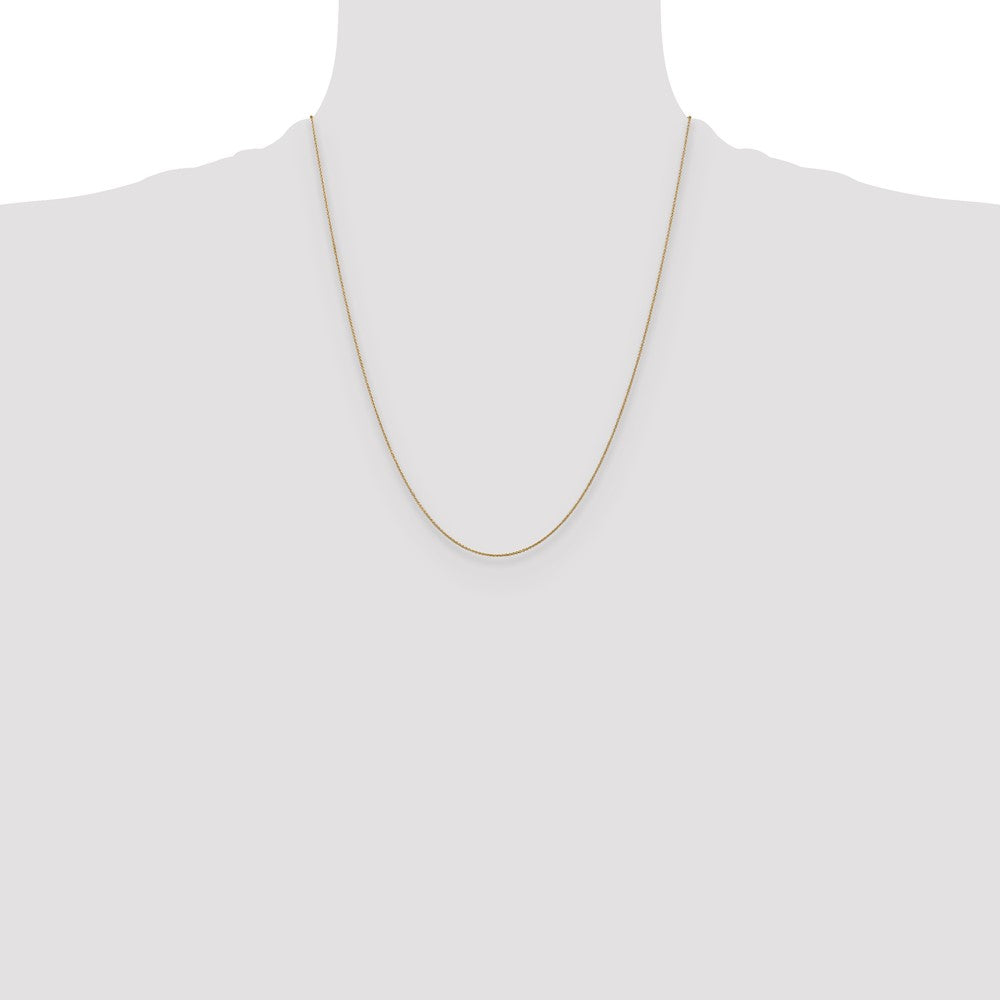 14K .8mm Round Cable Chain
