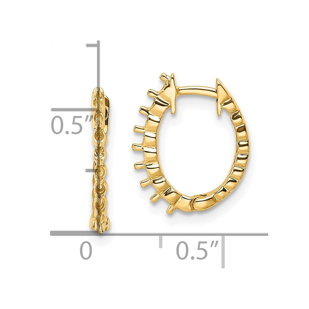 14k Diamond Hinged Hoop Earring Mountings