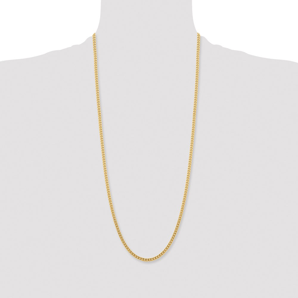 Stainless Steel Polished Yellow IP-plated 4mm 30in Curb Chain