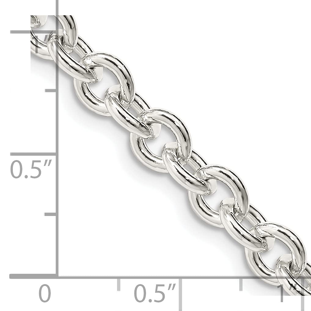 Sterling Silver 6.1mm Cable Chain 30 Inches