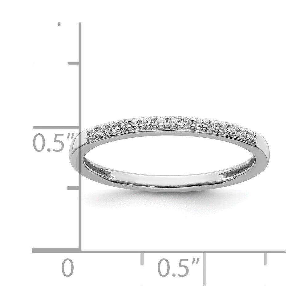 10k White Gold 1/10 carat Diamond Complete Wedding Band