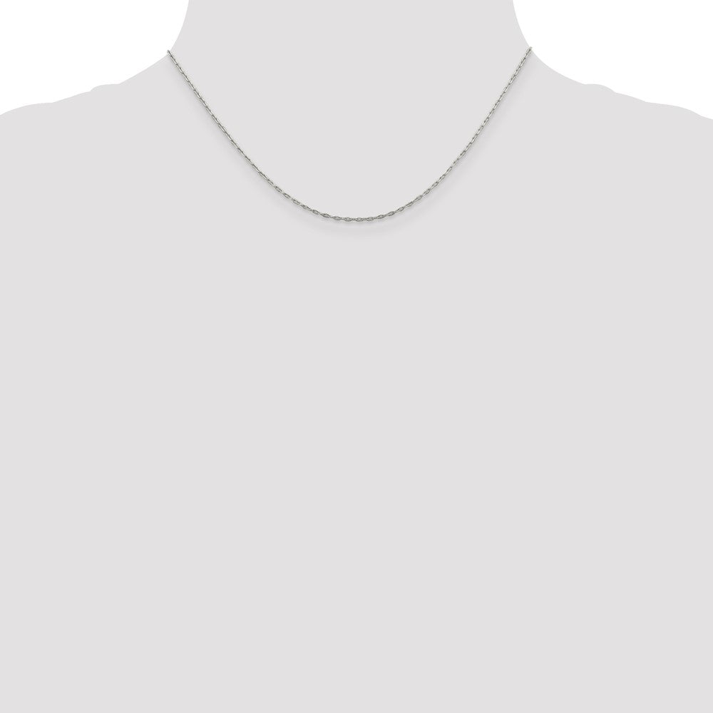 Sterling Silver 1.4mm Flat Oval Cable Chain 16 Inches