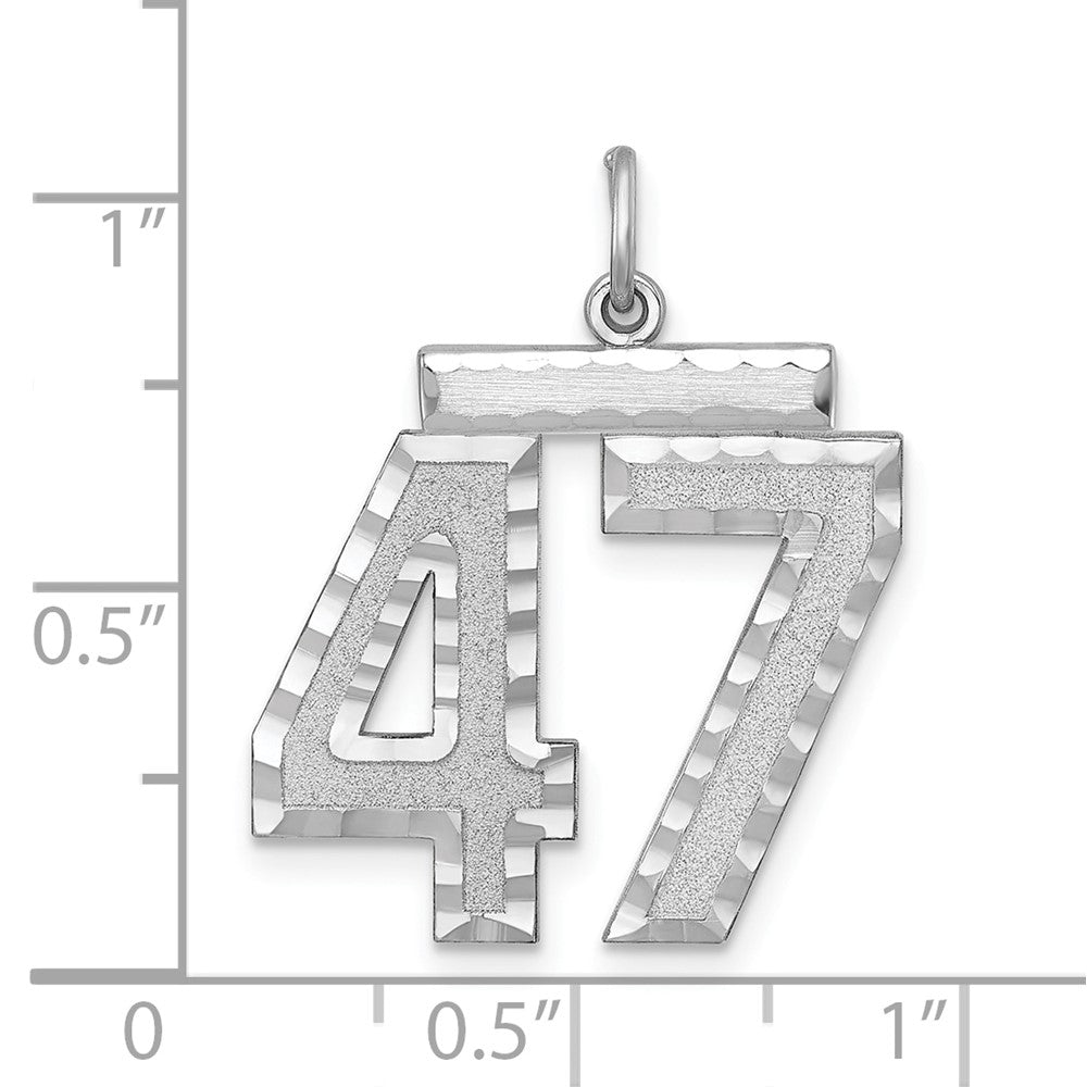 Sterling Silver Large #47 Charm