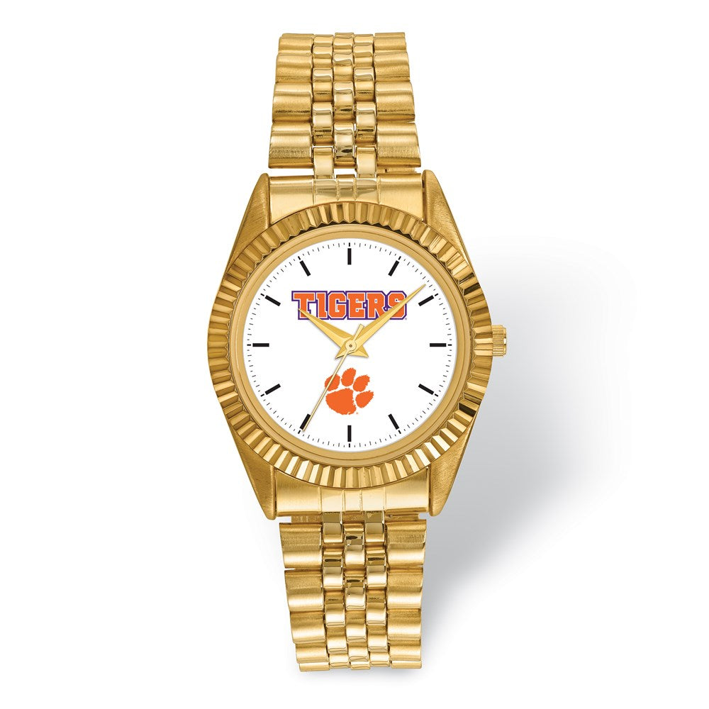 LogoArt Clemson University Pro Gold-tone Gents Quartz Watch QCU166