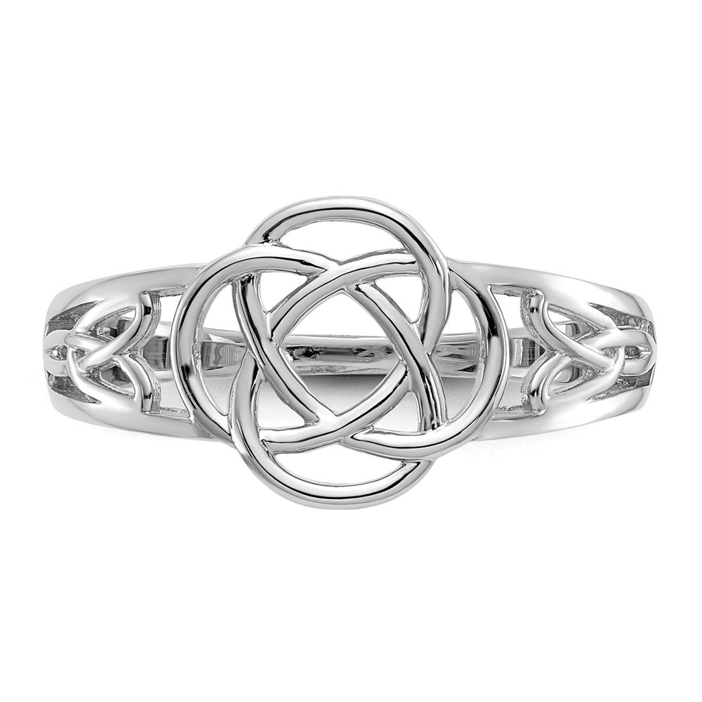 10k White Gold Ladies Celtic Knot Ring