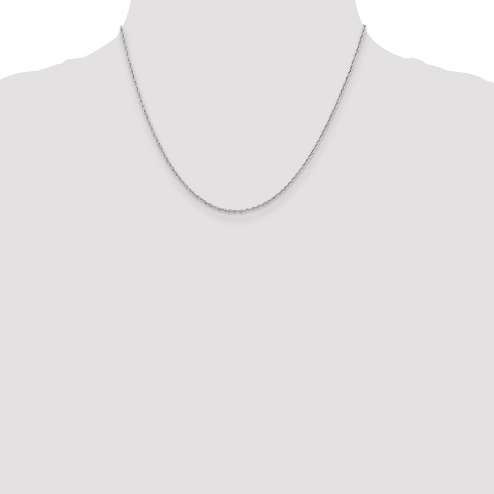 Sterling Silver 1.6mm Loose Rope Chain w/2in ext.